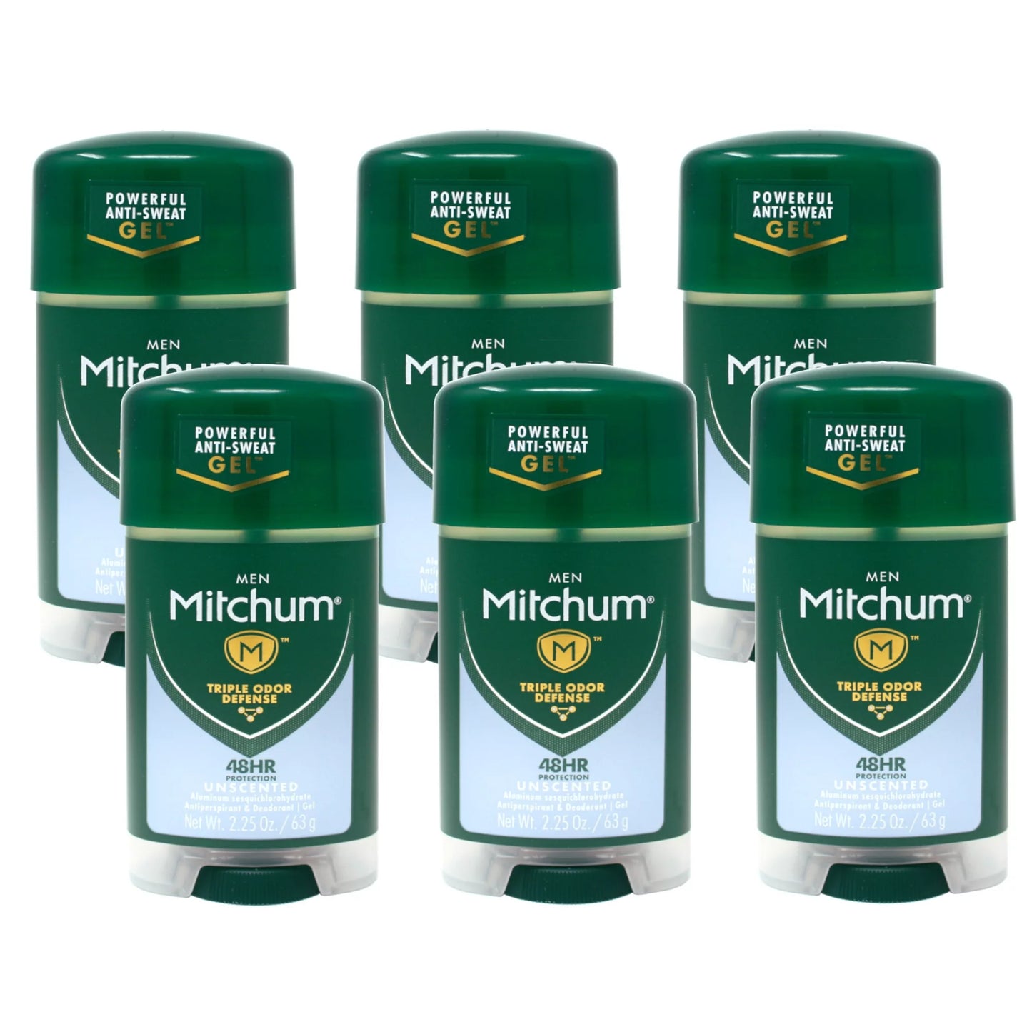 Mitchum Clear Gel Anti-Perspirant &amp; Deodorant, Unscented for Men, 2.25 ...